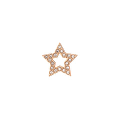Buckle Up Rose Gold Star Charm With Crystals
