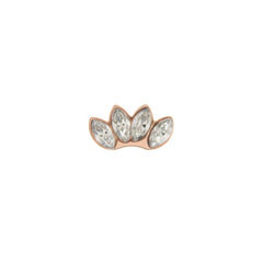 Buckle Up Rose Gold Lotus Flower Charm