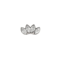 Buckle Up Silver Lotus Flower Charm