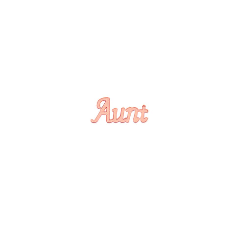 Buckle Up Rose Gold Aunt Charm