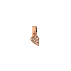 Buckle Up Rose Gold Dangle Heart Charm