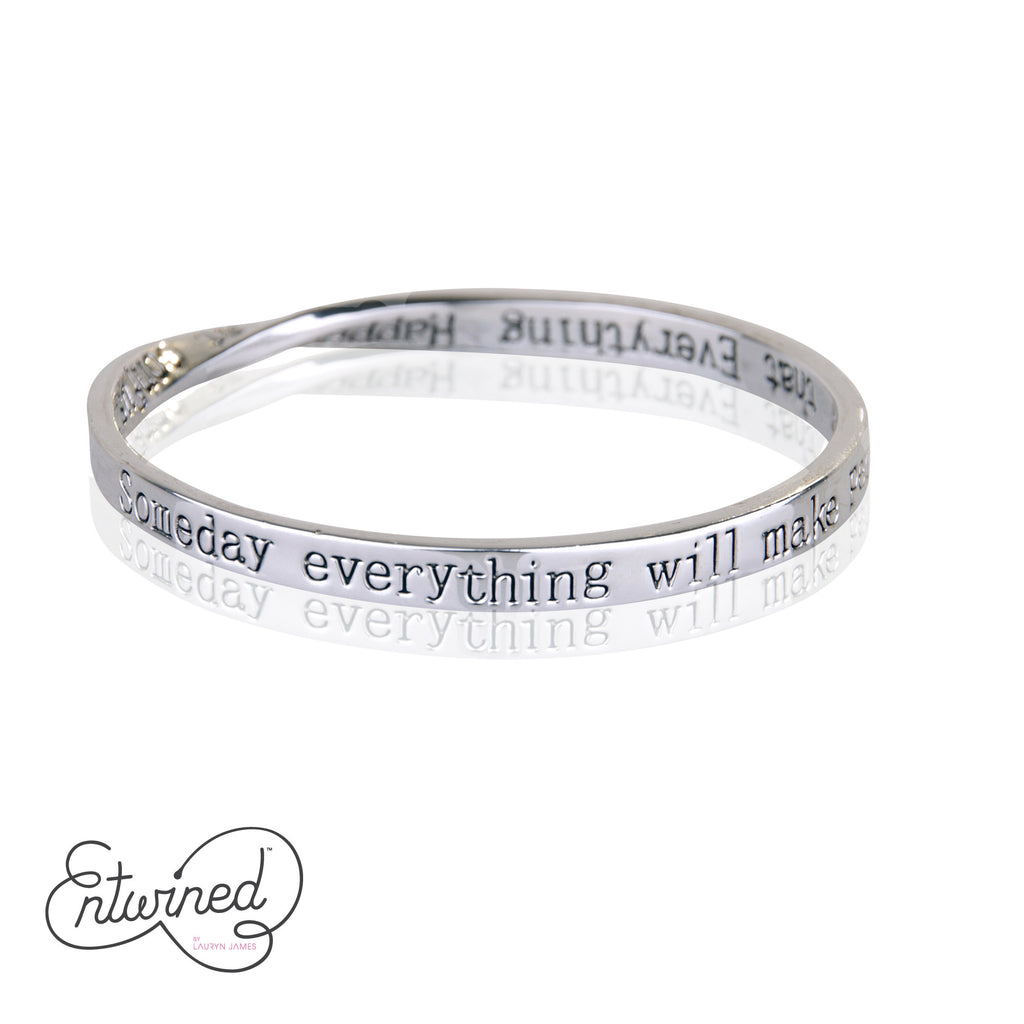 Entwined Everything Happens For... Silver Bangle