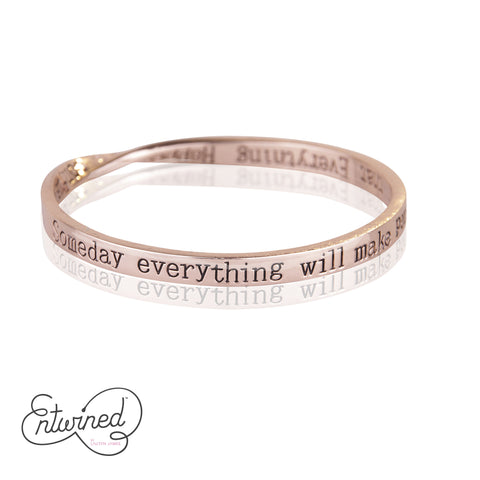 Entwined Everything Happens For... Rose Gold Bangle