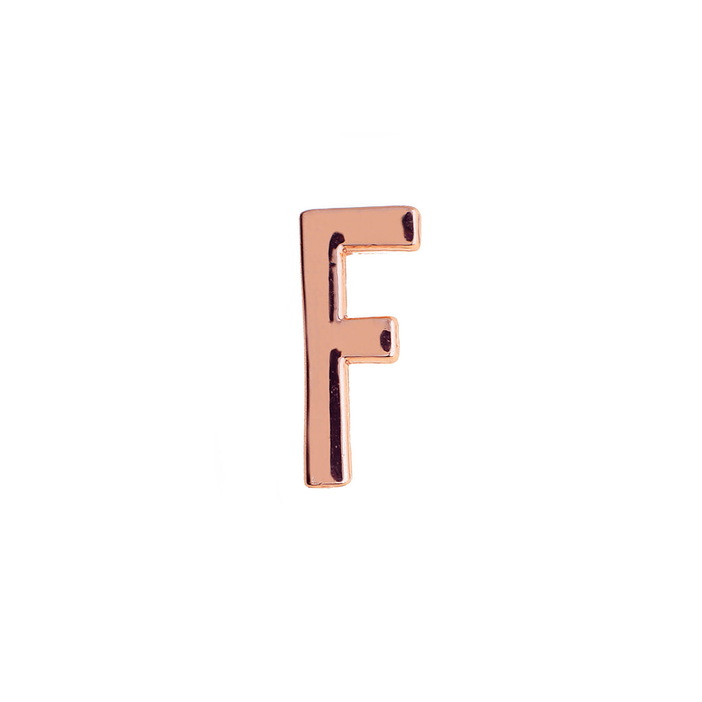 Buckle Up Rose Gold F Charm