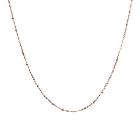 Rose Gold Ball Station Chain