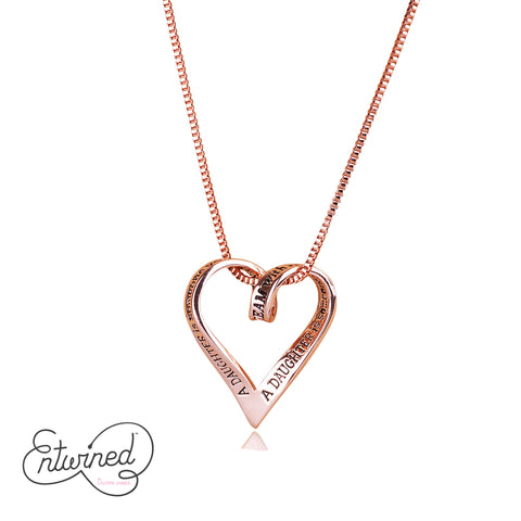 Entwined A Daughter Is... Necklace Rose Gold Plated