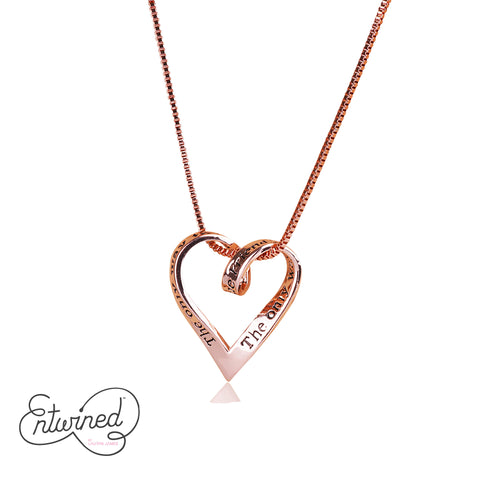 Entwined True Friend... Necklace Rose Gold