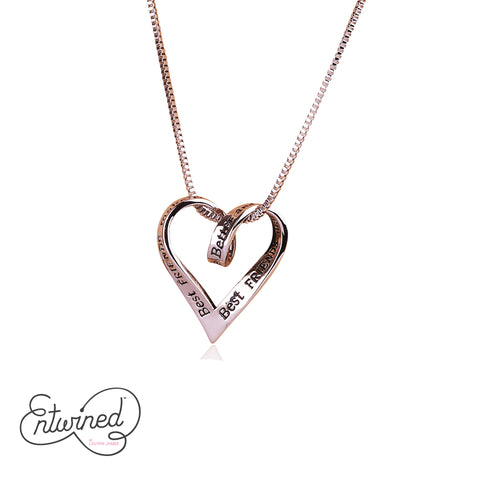 Entwined Best Friends... Necklace Silver Plated