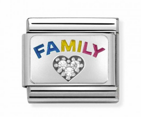 Nomination Family CZ Heart Charm