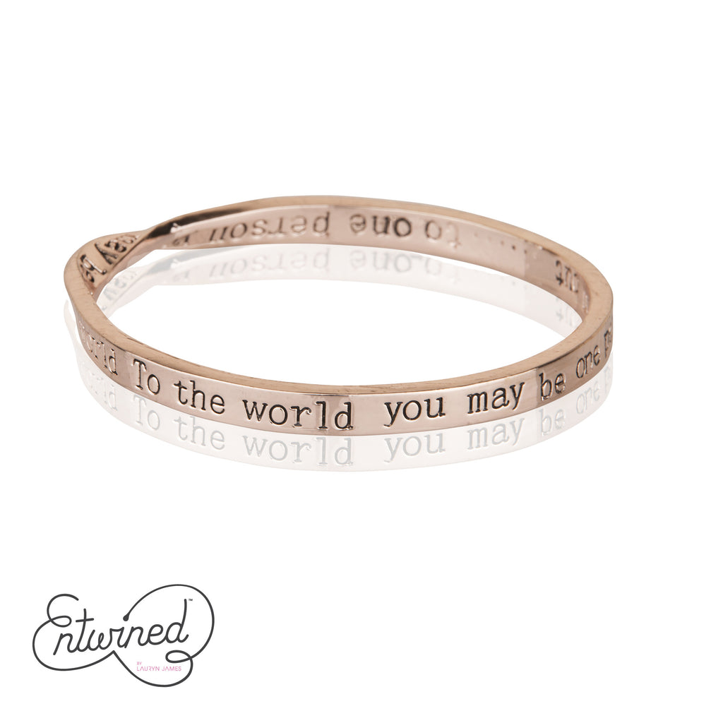 ENTWINED SPECIAL PERSON MESSAGE BANGLE