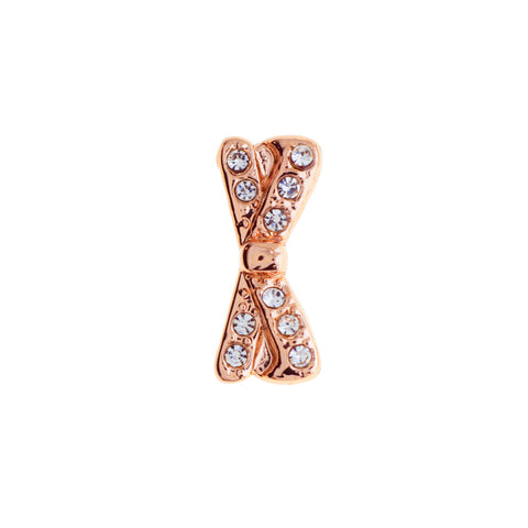 Buckle Up Rose Gold Bow Charm