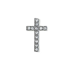 Buckle Up Silver Cross With Crystals