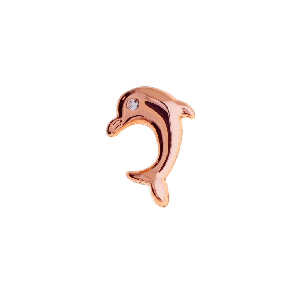 Buckle Up Rose Gold Dolphin Charm