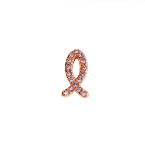 Buckle Up Rose Gold Fish Charm