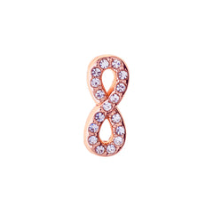 Buckle Up Rose Gold Eternity Charm With Crystals