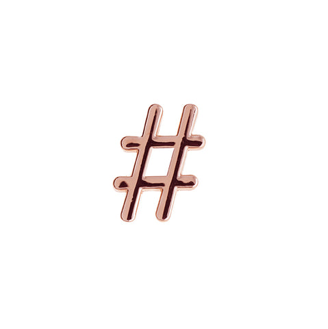 Buckle Up Rose Gold Hashtag Charm