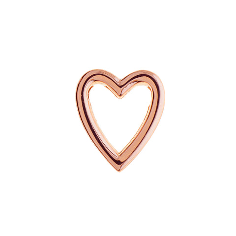 Buckle Up Rose Gold Heart Charm