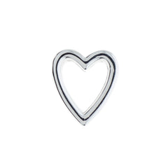 Buckle Up Silver Heart Charm