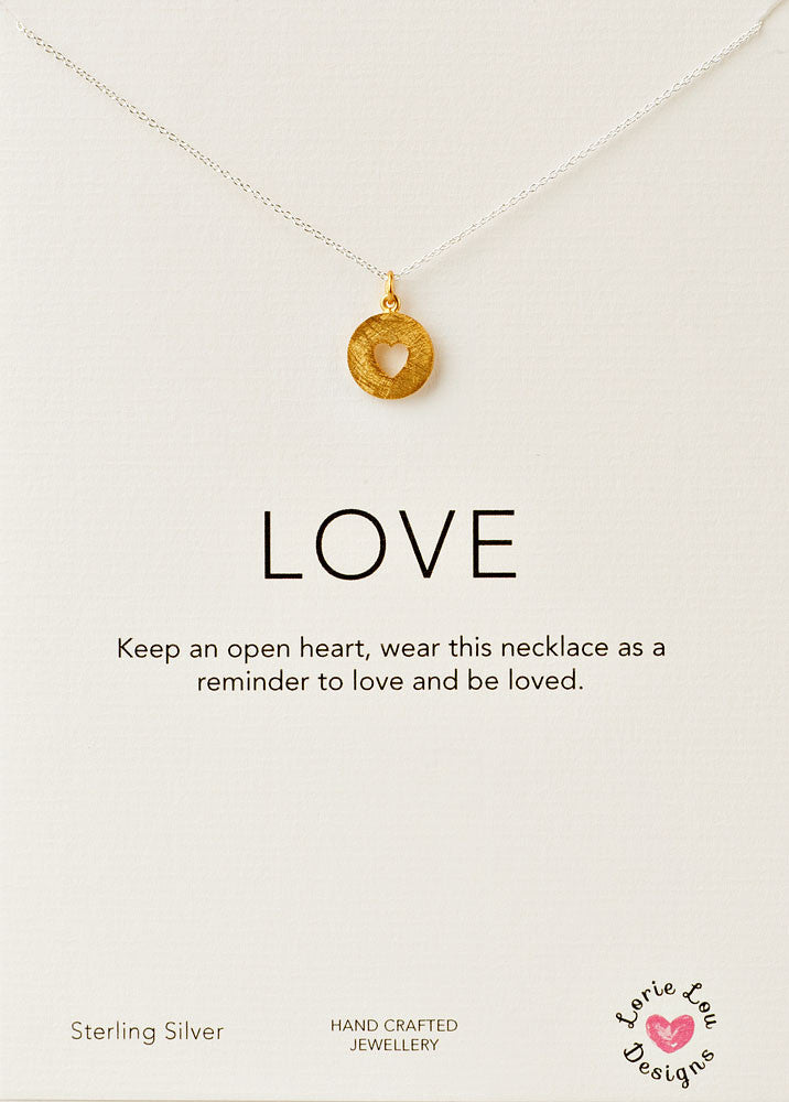 Lorie Lou Designs, Open Heart Charm Necklace