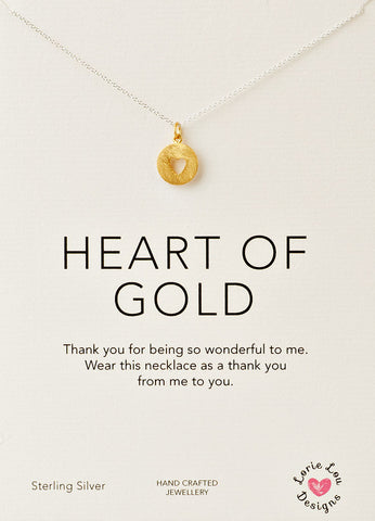 Lorie Lou Designs Heart of Gold Charm Necklace