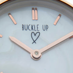 Buckle Up Rose Gold Time Piece