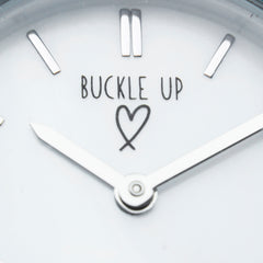 Buckle Up Silver Time Piece