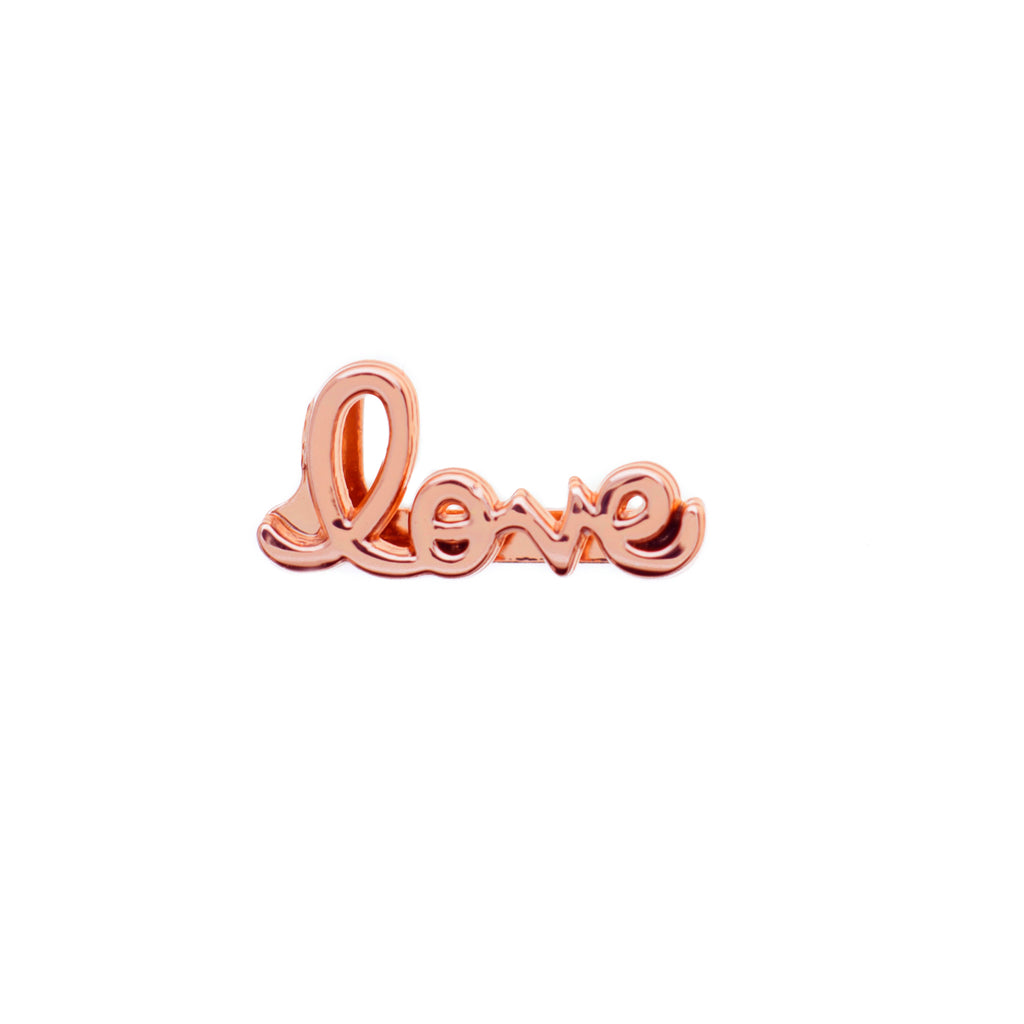 Buckle Up Rose Gold Written Love Charm
