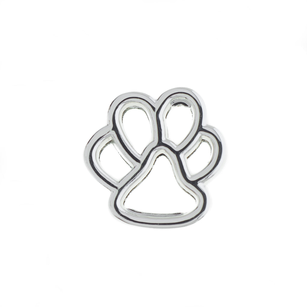 Buckle Up Silver Paw Charm