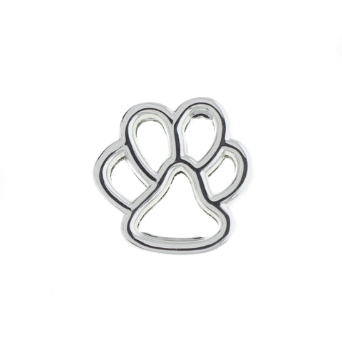 Buckle Up Silver Paw Charm