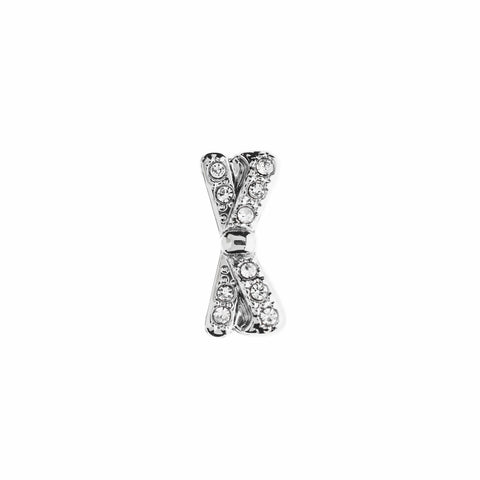 Buckle Up Silver Bow Charm
